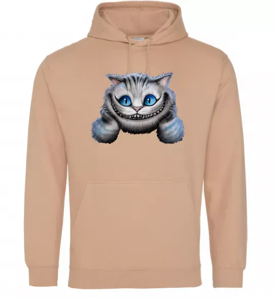 Чоловіча толстовка (худі) Чеширський кіт Пісочний фото