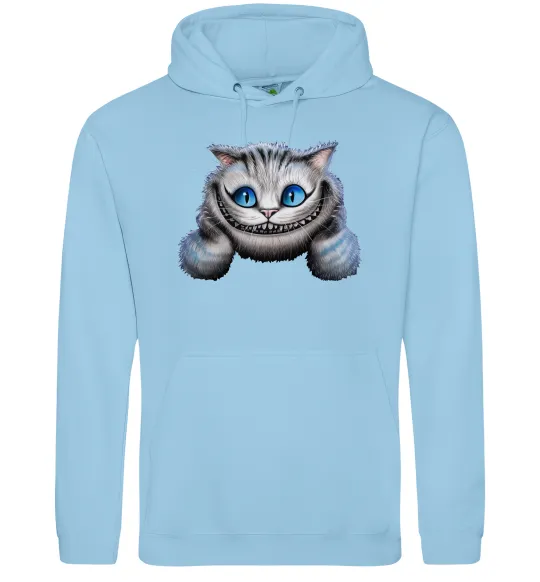 Мужская толстовка (худи) Чеширський кіт Голубой фото
