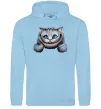 Мужская толстовка (худи) Чеширський кіт Голубой фото