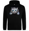 Женская толстовка (худи) Чеширський кіт Черный фото