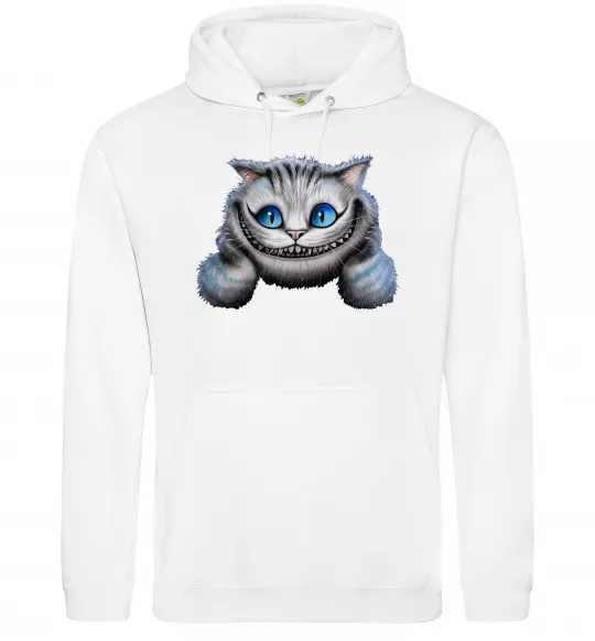 Женская толстовка (худи) Чеширський кіт Белый фото