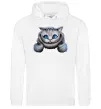 Женская толстовка (худи) Чеширський кіт Белый фото