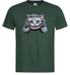 Мужская футболка Чеширський кіт Темно-зеленый фото