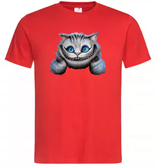 Мужская футболка Чеширський кіт Красный фото