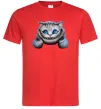 Мужская футболка Чеширський кіт Красный фото