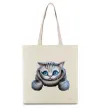 Эко-сумка Чеширський кіт Бежевый фото
