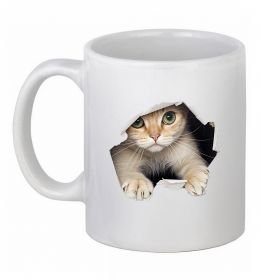 Чашка керамическая Кіт крізь дірку