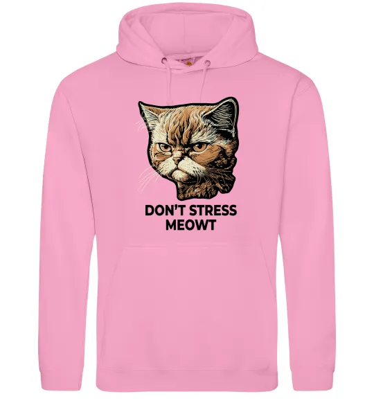 Жіноча толстовка (худі) Don`t stress meowt Рожевий фото