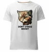Мужская премиум футболка Don`t stress meowt Белый фото
