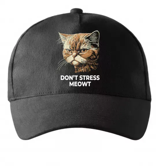 Кепка Don`t stress meowt Чорний фото