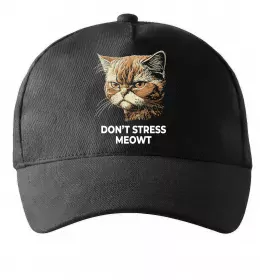 Кепка Don`t stress meowt Чорний фото