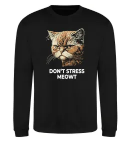 Свитшот Don`t stress meowt Черный фото