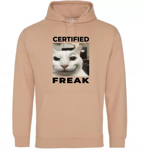 Жіноча толстовка (худі) Certified freak Пісочний фото