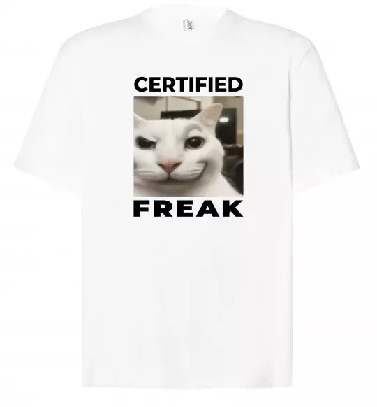 Футболка Оверсайз Certified freak Білий фото