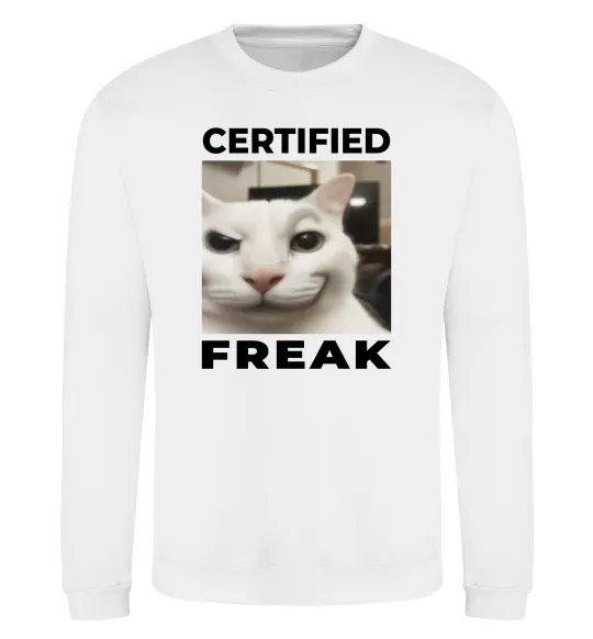 Свитшот Certified freak Белый фото