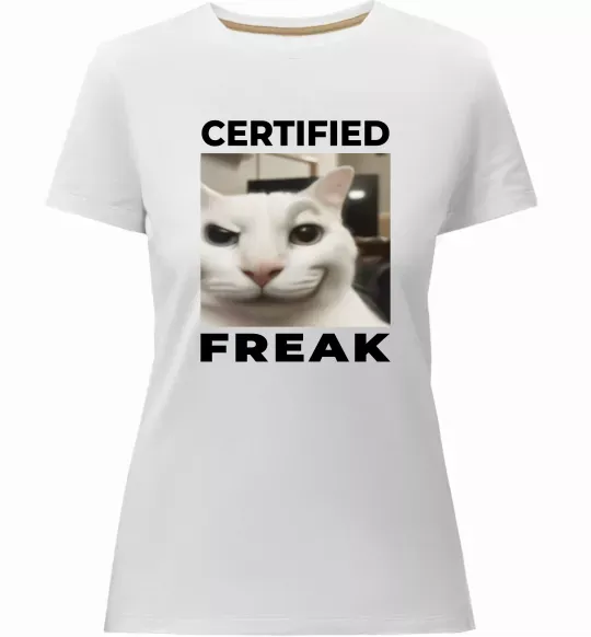 Жіноча преміум футболка Certified freak Білий фото