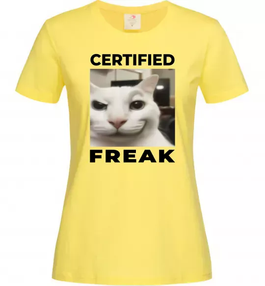 Женская футболка Certified freak Лимонный фото