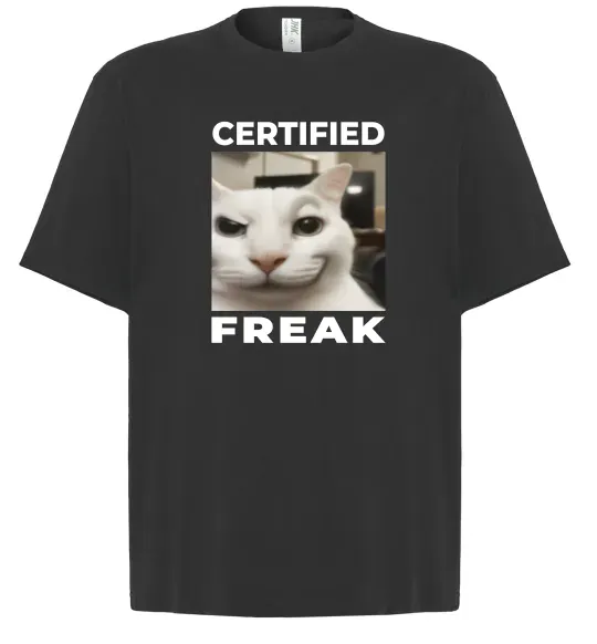 Футболка Оверсайз Certified freak Чорний фото