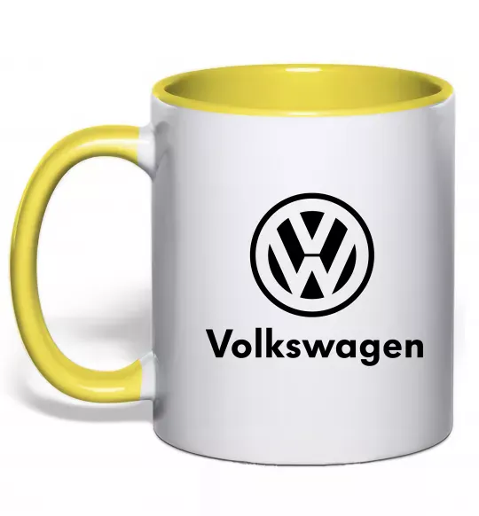 Чашка с цветной ручкой Volkswagen Солнечно желтый фото