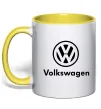 Чашка з кольоровою ручкою Volkswagen Лимонний фото
