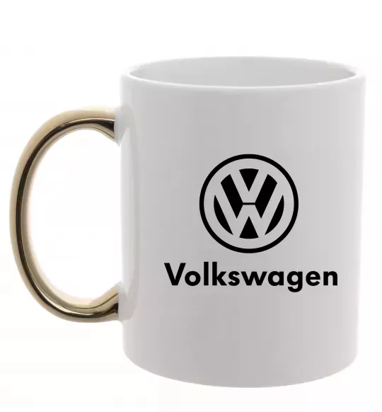 Чашка с цветной ручкой Volkswagen Золото фото