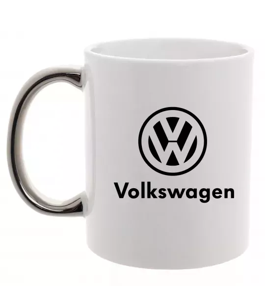 Чашка с цветной ручкой Volkswagen Серебро фото
