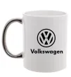 Чашка с цветной ручкой Volkswagen Серебро фото