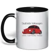 Чашка с цветной ручкой Southside Volkswagen Черный фото