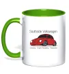 Чашка з кольоровою ручкою Southside Volkswagen Лаймовий фото