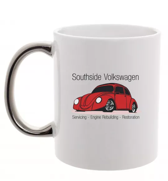 Чашка с цветной ручкой Southside Volkswagen Серебро фото