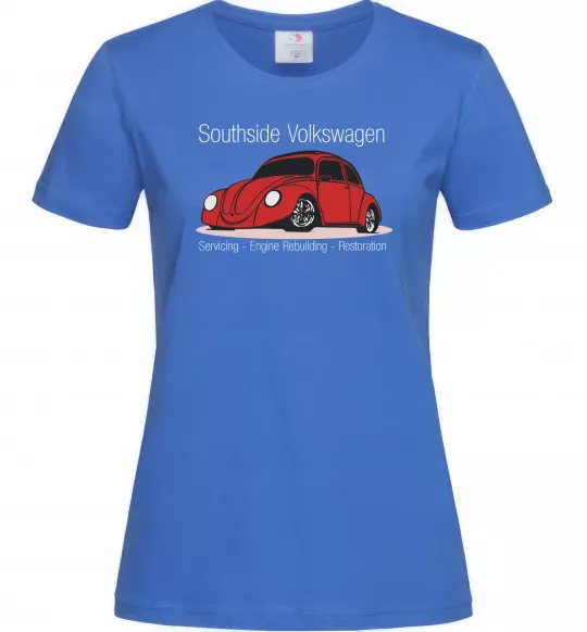 Женская футболка Southside Volkswagen Ярко-синий фото