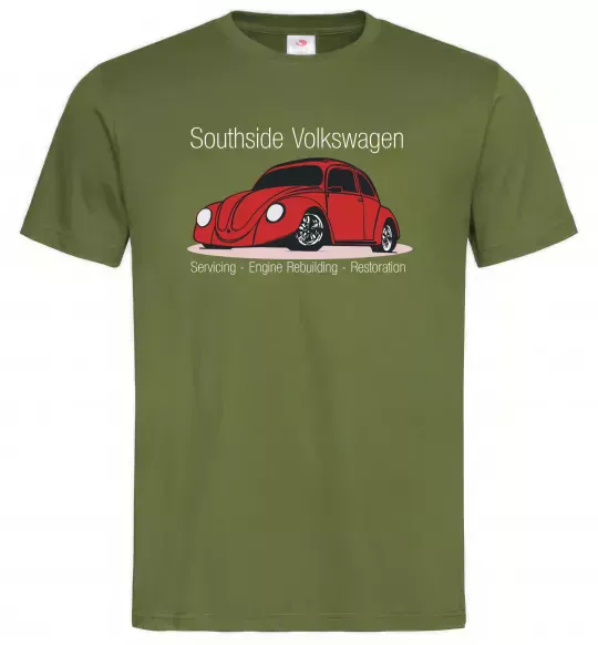 Чоловіча футболка Southside Volkswagen Оливковий фото
