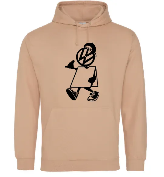 Женская толстовка (худи) Volkswagen автостоп Песочный фото