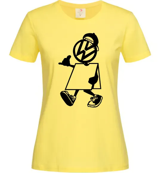 Женская футболка Volkswagen автостоп Лимонный фото