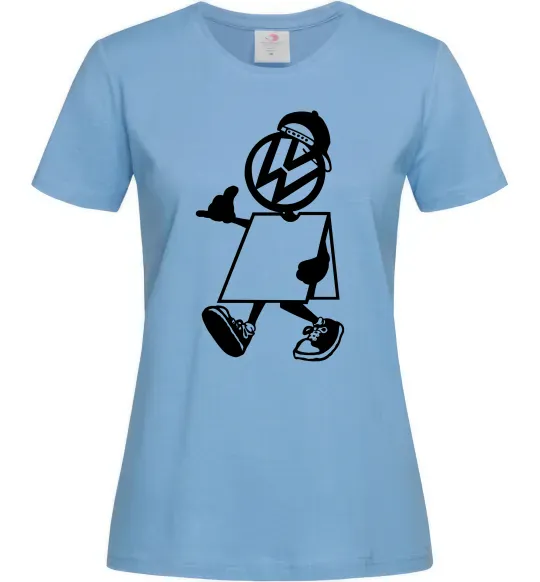 Женская футболка Volkswagen автостоп Голубой фото