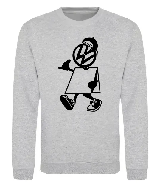 Свитшот Volkswagen автостоп Серый меланж фото