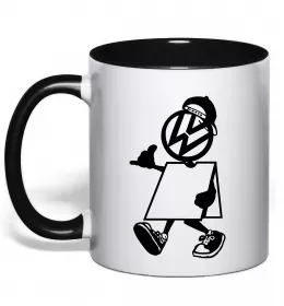 Чашка с цветной ручкой