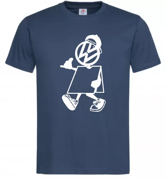 Чоловіча футболка Volkswagen автостоп Темно-синій фото