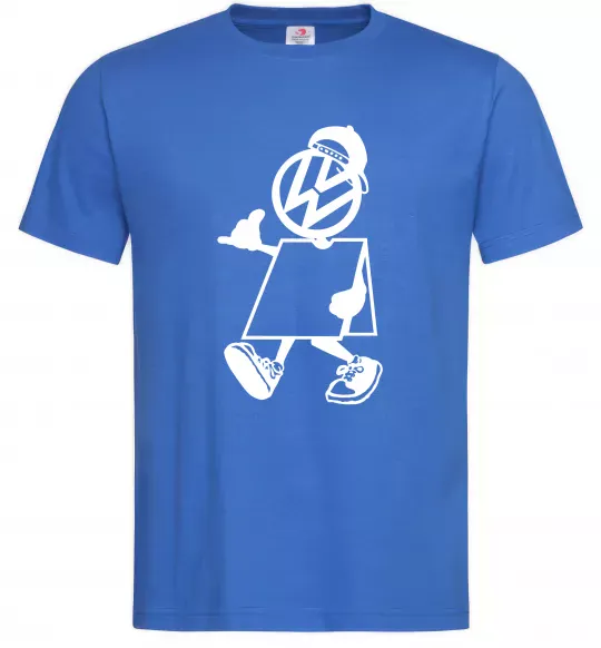 Чоловіча футболка Volkswagen автостоп Яскраво-синій фото