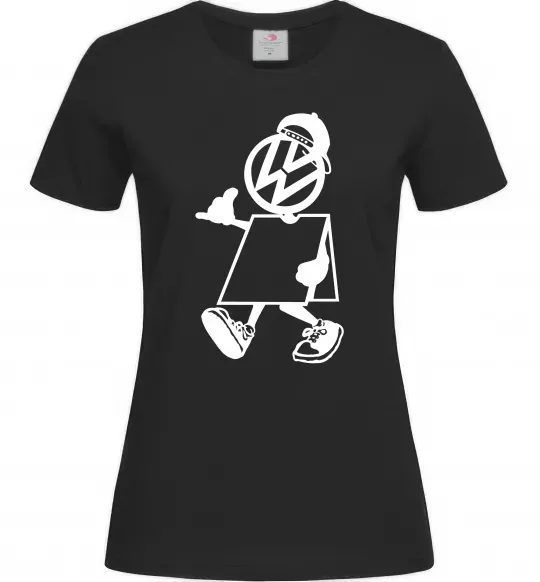 Женская футболка Volkswagen автостоп Черный фото