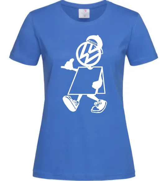 Женская футболка Volkswagen автостоп Ярко-синий фото