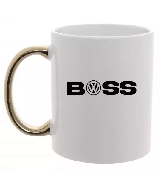 Чашка с цветной ручкой Volkswagen Boss Золото фото