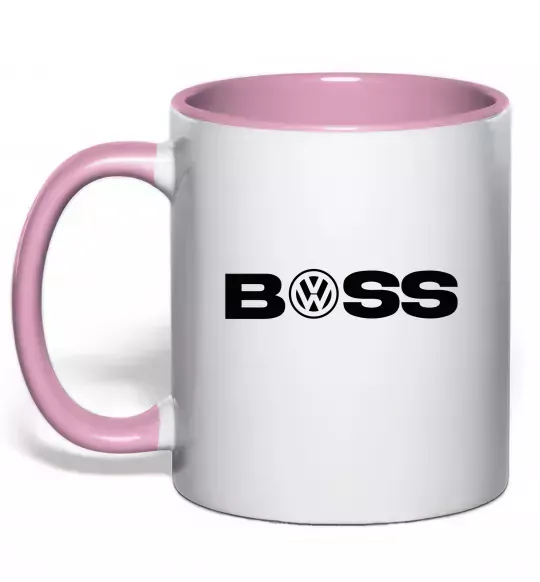Чашка с цветной ручкой Volkswagen Boss Нежно розовый фото