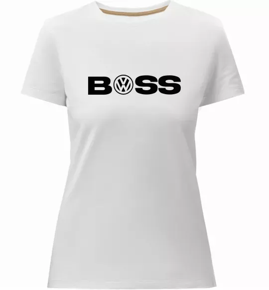 Жіноча преміум футболка Volkswagen Boss Білий фото
