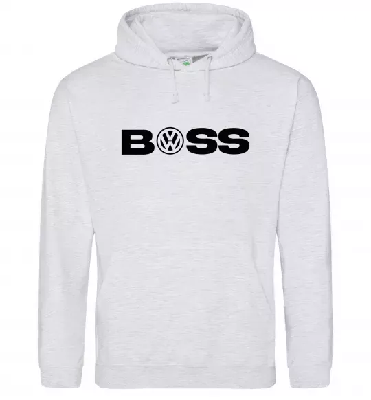 Мужская толстовка (худи) Volkswagen Boss Серый меланж фото