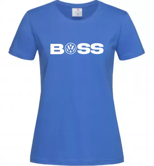 Женская футболка Volkswagen Boss Ярко-синий фото