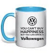 Чашка с цветной ручкой You can drive volkswagen Голубой фото