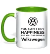 Чашка с цветной ручкой You can drive volkswagen Зеленый фото