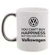 Чашка с цветной ручкой You can drive volkswagen Серебро фото