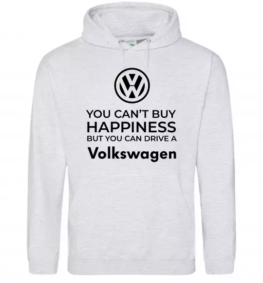 Жіноча толстовка (худі) You can drive volkswagen Сірий меланж фото